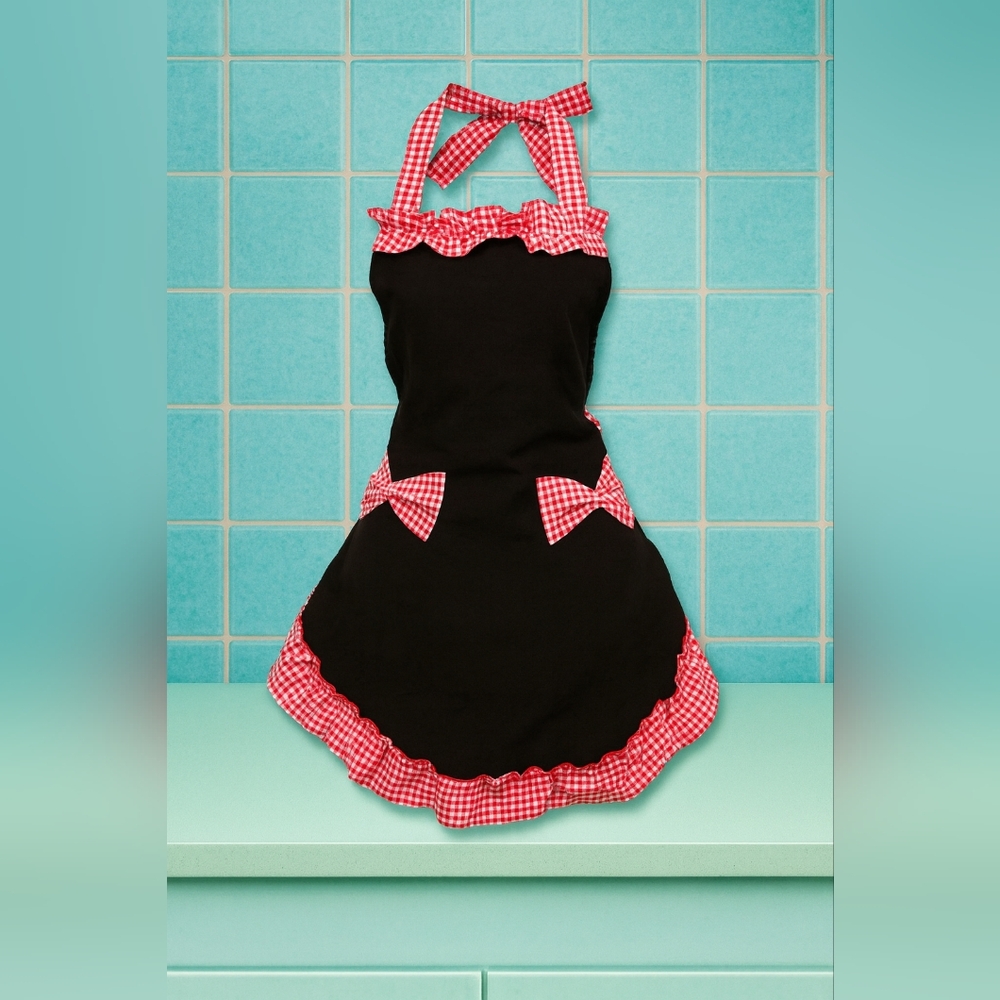 Black and Red Checkered Apron